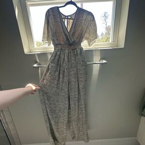 Chic Black and Cream Jumpsuit